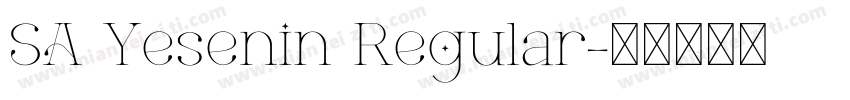 SA Yesenin Regular字体转换